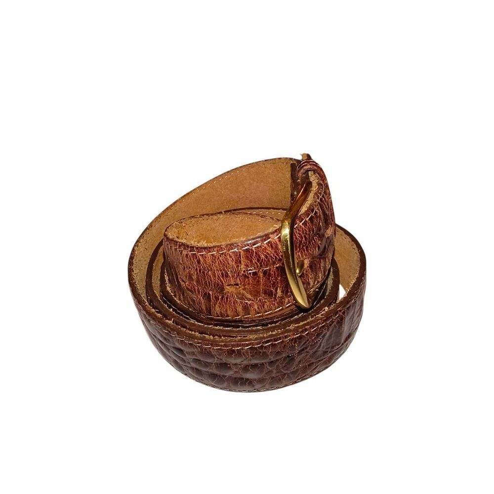 Genuine leather belt Made in Oklahoma Nicely worn in! 44" long not including buc